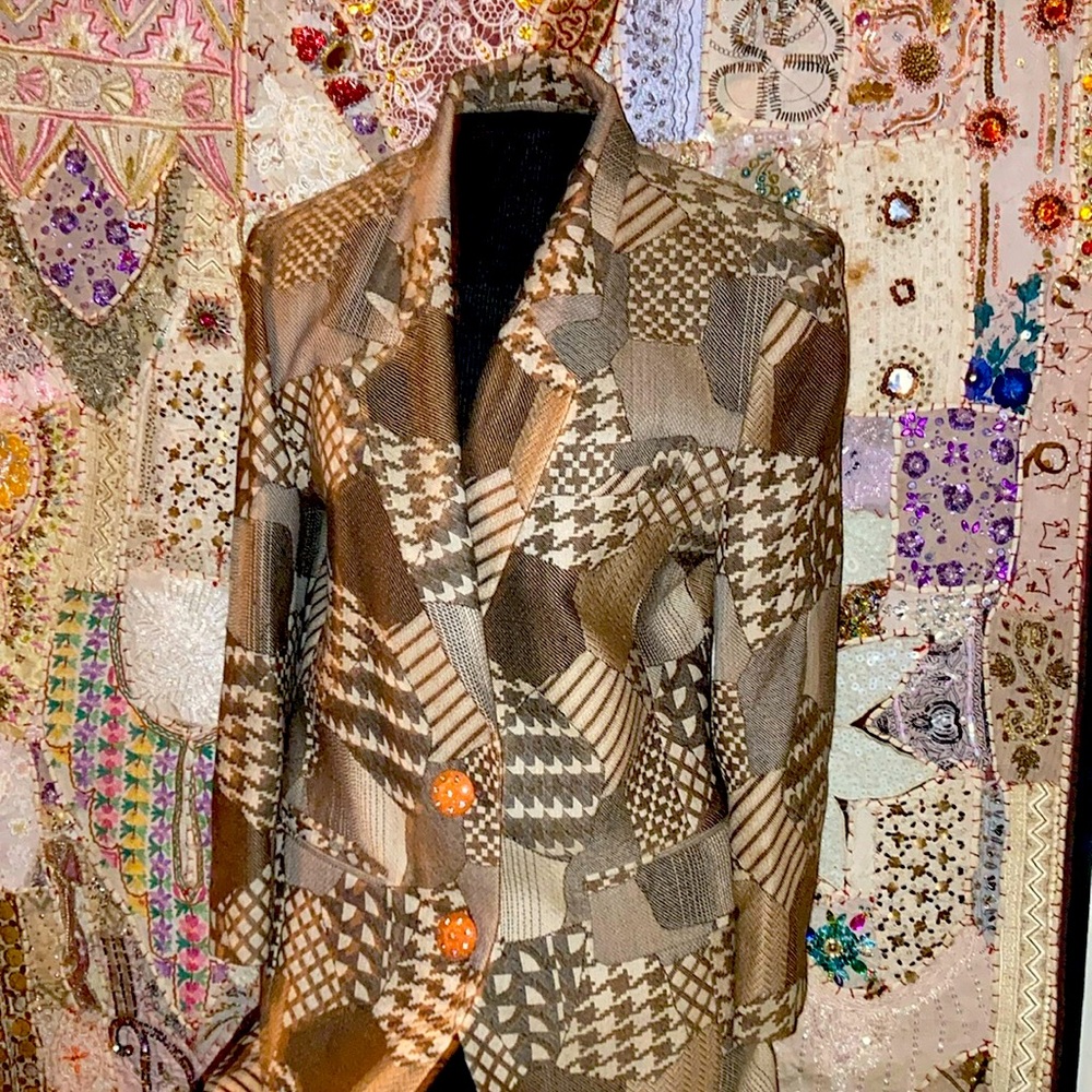 Tan, Brown Abstract Pattern 2 Designer Rust & Rhi… - image 1